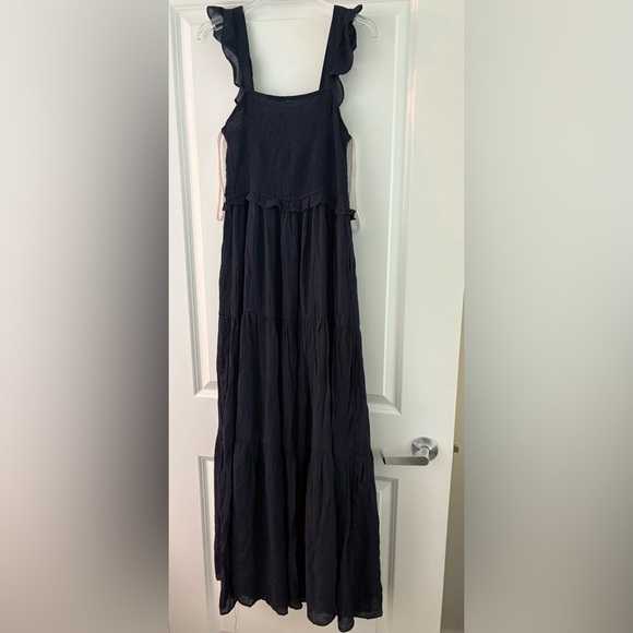 Nanette Lepore Navy Smocked Maxi Dress - Size 6 - Picture 7 of 11